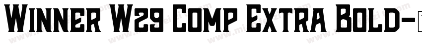 Winner W29 Comp Extra Bold字体转换